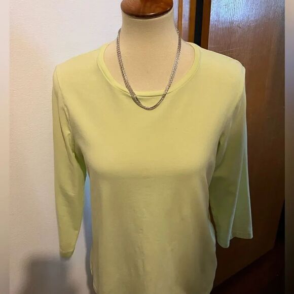 Mint Green 3/4 sleeve Chicos The Ultimate Tee Chico’s Size 1 = Medium #91 - Picture 6 of 6